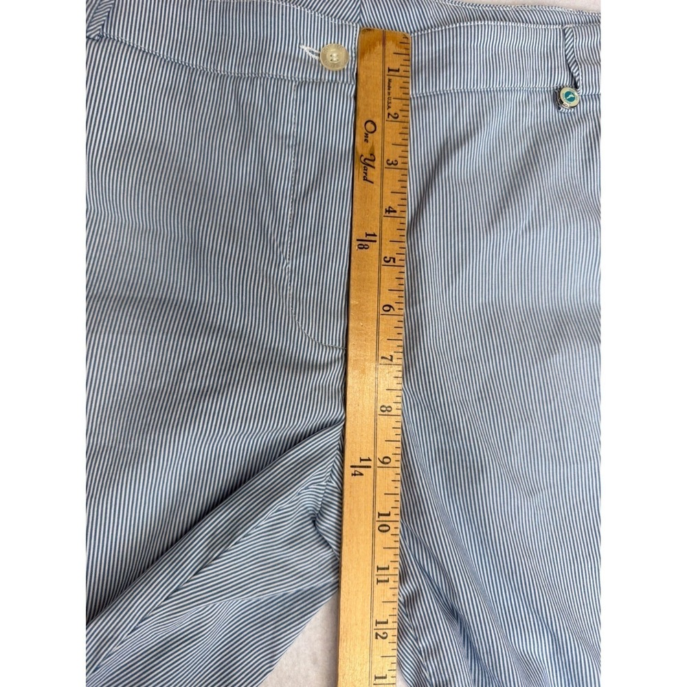 Golfino Bermuda Golf Shorts Women 10 Blue White Pinstripe StretchCotton Portugal - Picture 11 of 11